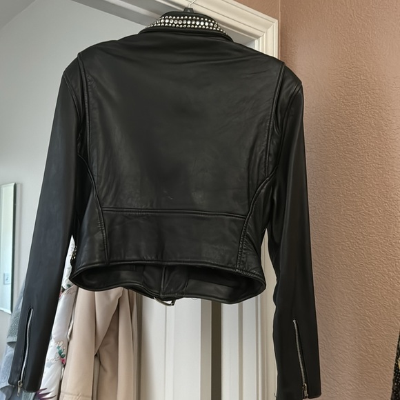 Vintage LA Roxx handcrafted studdedLeather jacket L - Picture 3 of 12